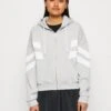 Even&Odd Zip-Up Sweatshirt - Light Grey/White -Even&Odd 02d8504df6104e0e86708cac77bfd761
