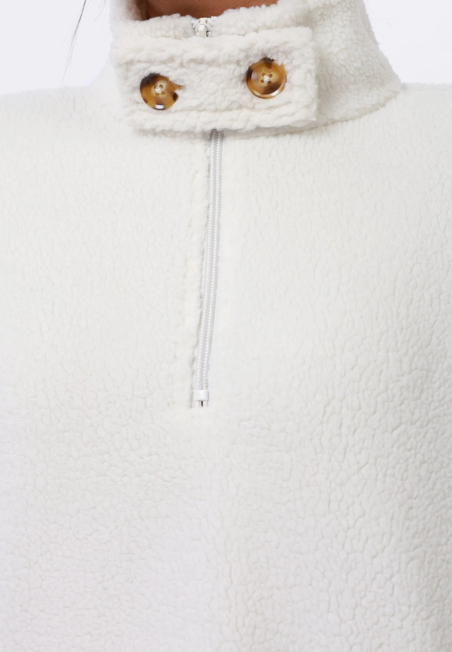 Even&Odd Fleece Jumper - Cream 8 Even&Odd Fleece Jumper - Cream - Image 6