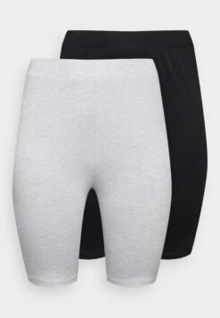 2 Pack- Shorts - Black/Mottled Light Grey -Even&Odd 08413f466fc7441db48280bc389d35bf