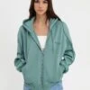 Even&Odd Zip-up Sweatshirt - Light Green