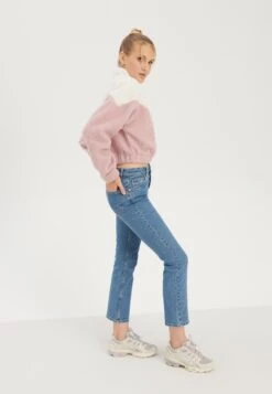 Even&Odd Fleece Jumper - Off-white/pink -Even&Odd 0cb042da7174459591781fe3c4ccfa7f