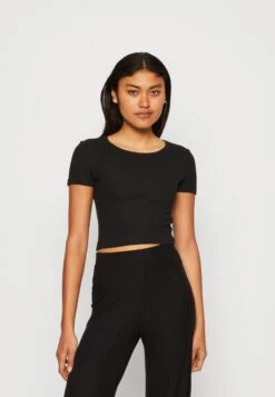 Even&Odd 2 Pack - Basic T-Shirt - Black/Green -Even&Odd 0e164c74936147c8a0baa8c16aaea666