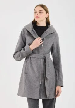 Even&Odd Short Coat - Grey Melange -Even&Odd 106538f65ea7479f8a408fe044c2ecfe