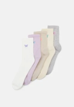 Even&Odd 5 PACK - Socks - White/grey/lilac