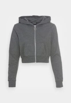 Even&Odd Zip-Up Sweatshirt - Mottled Dark Grey -Even&Odd 1a9b7eda3a774e0e8c3d95137fe49c26