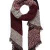 Even&Odd Scarf - Dark Red/black