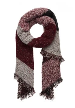 Even&Odd Scarf - Dark Red/black