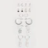 Even&Odd 8 PACK - Earrings - Silver-coloured