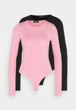 Even&Odd 2 PACK - Long Sleeved Top - Light Pink/black -Even&Odd 2227673e977d49fb8fe4d9f3fb1c5633