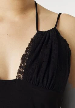 Strappy Lace Insert Open Neckline Mini Bodycon Dress - Cocktail Dress / Party Dress - Black -Even&Odd 2382b38ff9ed4632b08853cac1187bbe