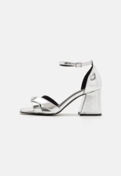 High Heeled Sandals - Silver