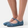 Even&Odd Ankle Strap Ballet Pumps - Blue 1 Even&Odd Ankle Strap Ballet Pumps - Blue -Even&Odd 27832bc1b4024ccfb6eef3d85d5b327b