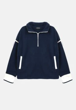 Even&Odd COLOR BLOCK HALF ZIP - Sweatshirt - Ecru/light Pink -Even&Odd 2c198d74e9064310b10dc73cf0b39c4f