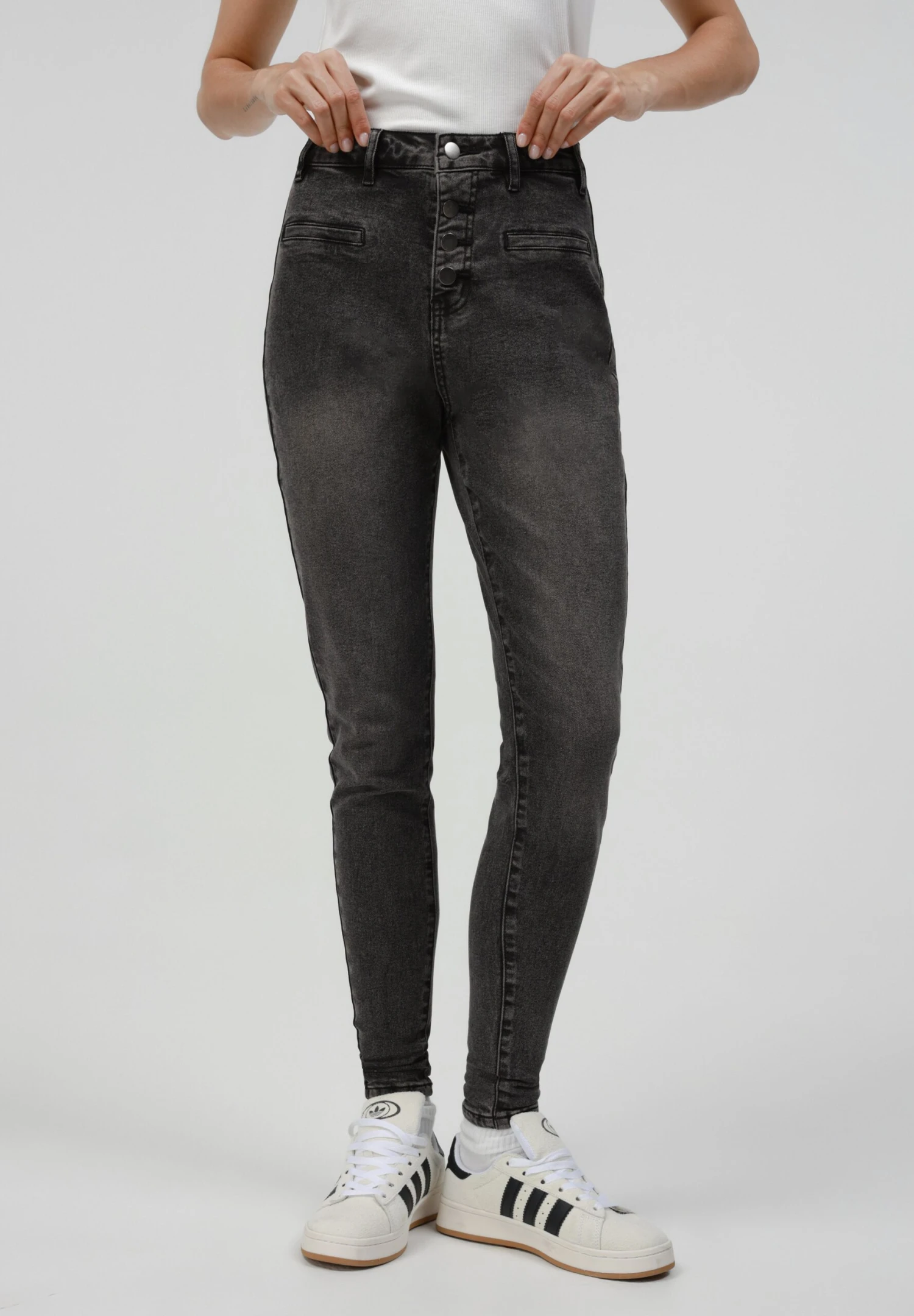 Even&Odd Jeans Skinny Fit - Washed Grey 3 Even&Odd Jeans Skinny Fit - Washed Grey