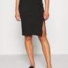Even&Odd Basic - Midi Skirt With Slit - Pencil Skirt - Black -Even&Odd 35b759115643474dbb1641873d2f48ca