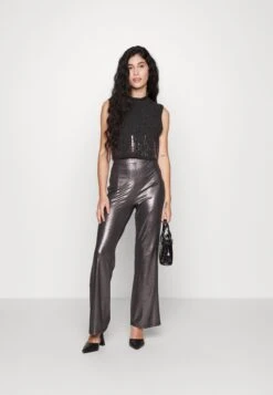 Trousers - Black/Silver -Even&Odd 374c47598281467d8214fe089065b3ec