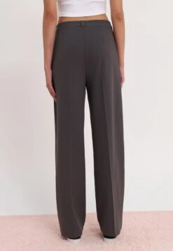 Even&Odd TAILORED WIDE LEG - Trousers - Dark Grey -Even&Odd 37af70e14ae642bd8354b20b687de1ec