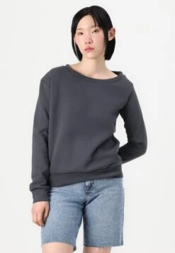 Even&Odd BASIC OFF SHOULDER SWEATSHIRT - Sweatshirt - Dark Grey -Even&Odd 3edd4f3e5c8d48d2808fd9a65413c126