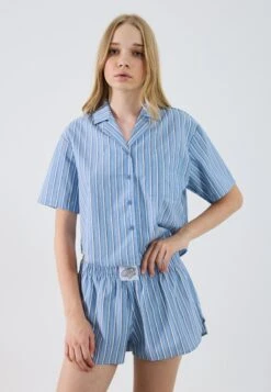 Even&Odd SET - Pyjama Set - Neutral Stripes With Brown