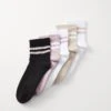 Even&Odd 5 PACK - Socks - White/purple