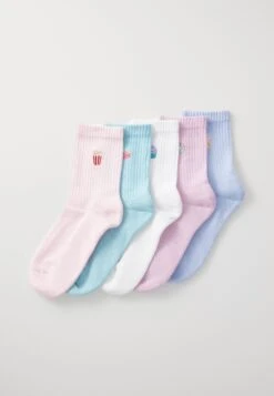 Even&Odd 5 PACK - Socks - White/grey/lilac -Even&Odd 4a2d9a242b564f8fa3650dbb0e836274