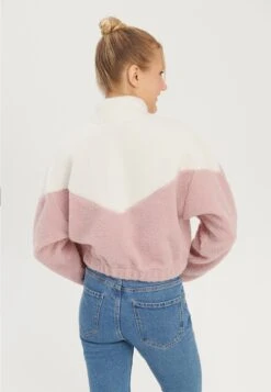 Even&Odd Fleece Jumper - Off-white/pink -Even&Odd 4d28f518f6094d64a1d8024d90becbc4