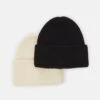 Even&Odd 2 PACK - Beanie - Off-white/black -Even&Odd 4fe4ba851dd042cab4873033f32827f8