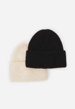 Even&Odd 2 PACK - Beanie - Off-white/black