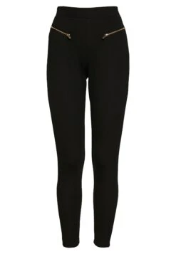 Even&Odd Zip Punto Leggings - Leggings - Trousers - Black -Even&Odd 56e48523a88f4d43a0334906812152e3