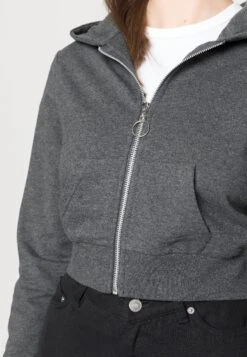 Even&Odd Zip-Up Sweatshirt - Mottled Dark Grey -Even&Odd 586334f37e3e48789255ad6a32470cc1