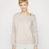 Even&Odd BASIC OFF SHOULDER SWEATSHIRT - Sweatshirt - Mottled Beige -Even&Odd 62c89d72785149e8a277944a19cbbfff