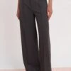 Even&Odd TAILORED WIDE LEG - Trousers - Dark Grey -Even&Odd 62fc9b01a1d540d3b88ea44e84191f23