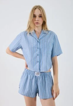 Even&Odd SET - Pyjama Set - Neutral Stripes With Brown -Even&Odd 656afeda60b14d8d80dfa0780c97dc87