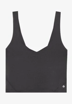 ESSENTIAL QUICK DRY CROPPED FITTED SLEEVELESS TOP - Top - Dark Blue -Even&Odd 688db0145da44ac0bc0b91292b1d29da