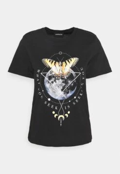 Even&Odd Hattie Moon And Butterly Tee - Print T-Shirt - Black -Even&Odd 69dfe643e918485086505638a8c449df