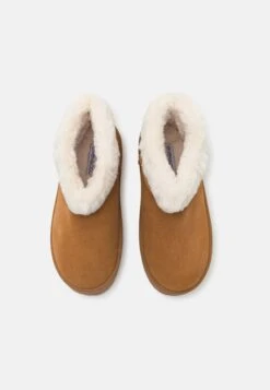 Even&Odd LEATHER - Platform Ankle Boots - Cognac -Even&Odd 6acc2b3779844962a32ba54493821db1