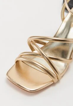 Even&Odd Ankle Cuff Sandals - Gold Coloured -Even&Odd 6eb852c67a98412a90a7f3733050aa26