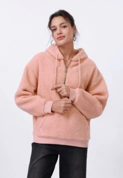 Even&Odd TEDDY ZIP THROUGH - Fleece Jumper - Pink -Even&Odd 6ec3d993917c473aa92e0e5e3a61cca2
