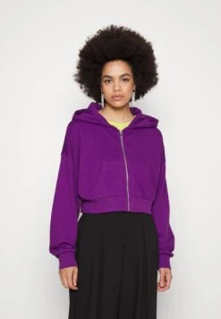 Even&Odd Zip-Up Sweatshirt - Dark Purple -Even&Odd 6edf92e7397f468c92157ffe8dc73cdd