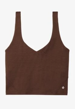 ESSENTIAL QUICK DRY CROPPED FITTED SLEEVELESS TOP - Top - Dark Blue -Even&Odd 75974b38bfc9428f8ece6c5d47940c1d