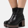 Even&Odd Platform Ankle Boots - Black