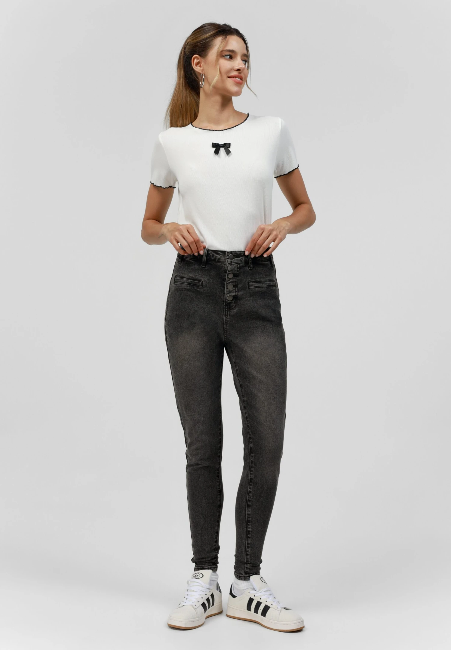 Even&Odd Jeans Skinny Fit - Washed Grey 4 Even&Odd Jeans Skinny Fit - Washed Grey - Image 2