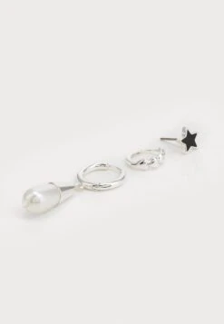 Even&Odd 8 PACK - Earrings - Silver-coloured -Even&Odd 78f15309000543618d14afc199f27b6f