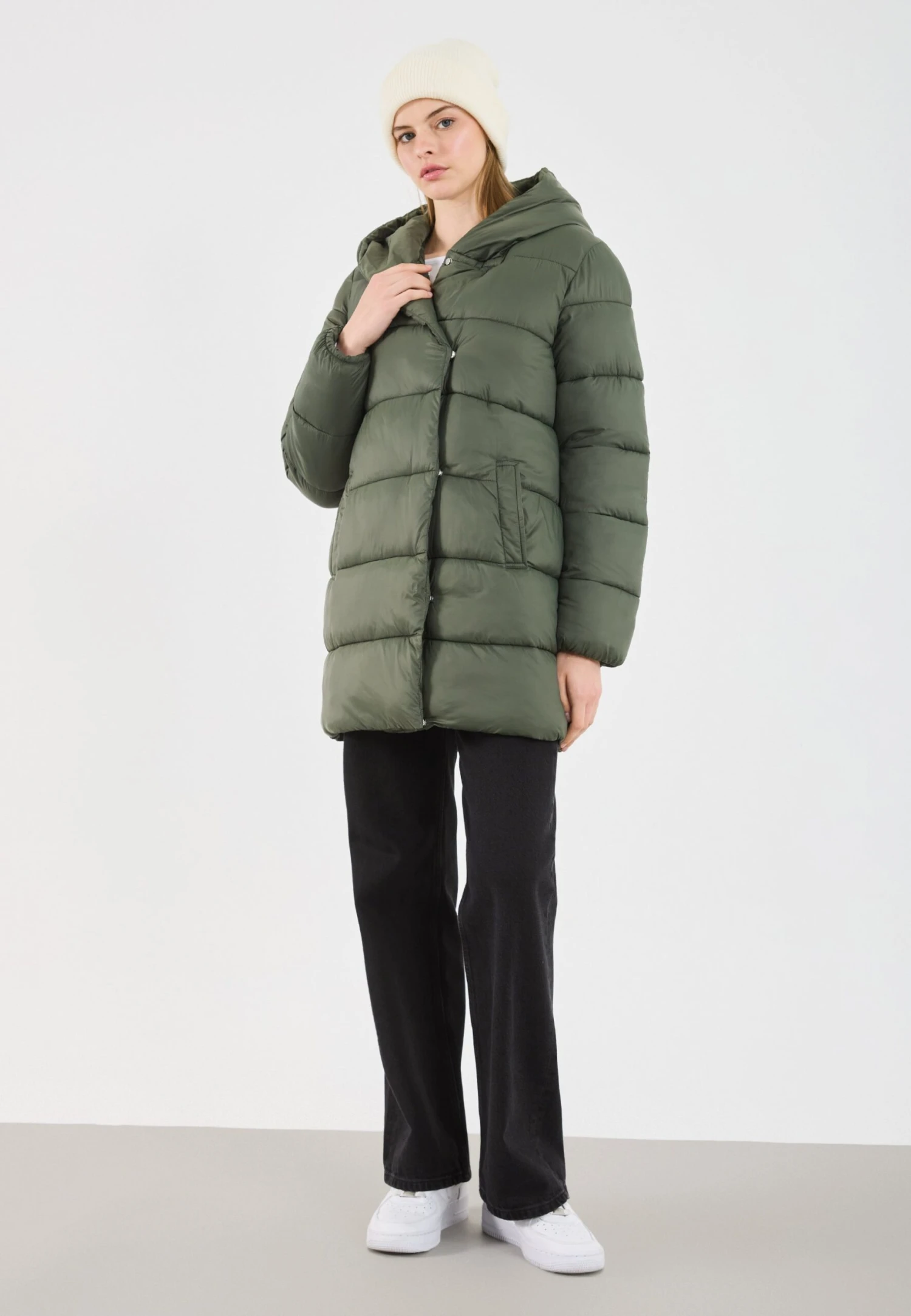 Even&Odd Winter Coat - Green 4 Even&Odd Winter Coat - Green - Image 2