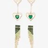 Even&Odd 2 PACK - Earrings - Gold-coloured/green