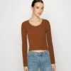 Even&Odd Flared Sleeve - Jumper - Brown -Even&Odd 807bf4f13da044bdb140411bb2f41d09