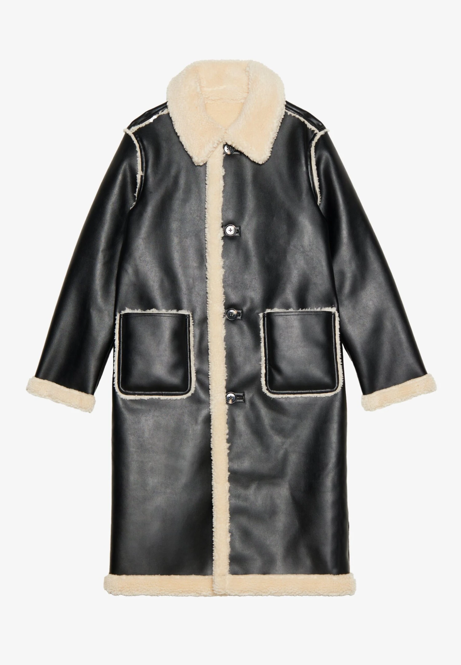 Even&Odd Classic Coat - Off-white/black 6 Even&Odd Classic Coat - Off-white/black - Image 4