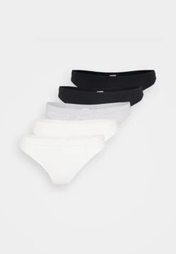 Even&Odd 5 PACK - Thong - Black/white/light Grey Melange -Even&Odd 8265ec50b97243e697c39790e436f4dc