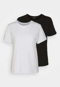 Even&Odd 2 Pack - Basic T-Shirt - Black/White -Even&Odd 83dcae493fa649cab59d8f7f125f075f