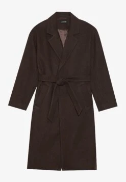 Even&Odd BELTED COAT - Classic Coat - Mottled Grey -Even&Odd 8d084ffc641f4a93a5c711f09b042088